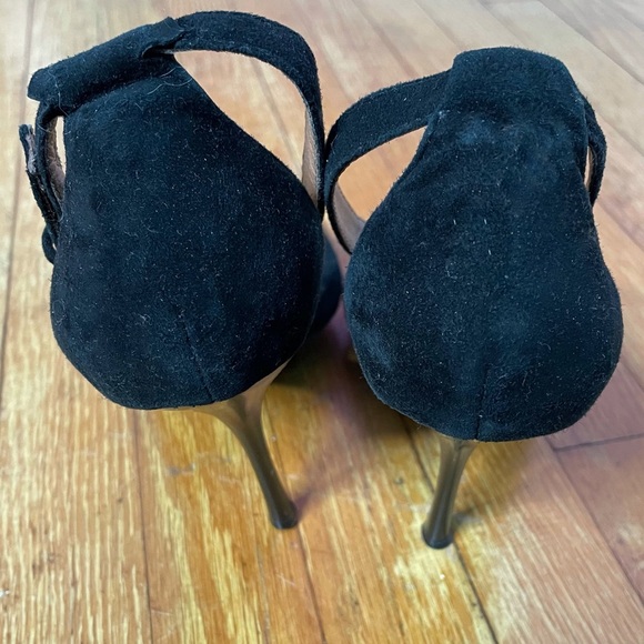 Jeffrey Campbell Koons Black Suede & Metal Ankle Strap Heels Women’s Size 8.5 - Picture 5 of 12